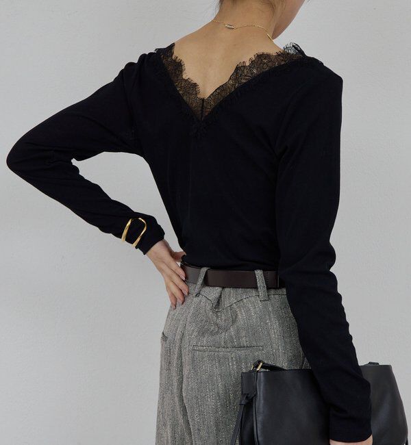  「VレースロンTee」|Tシャツ・カットソー|