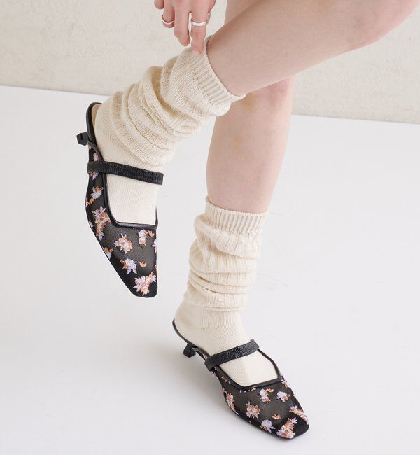  「フラワーチュールミュール」|その他|ブラック