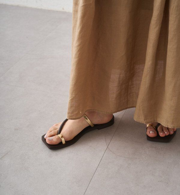  「リネンタックギャザースカート」|スカート|