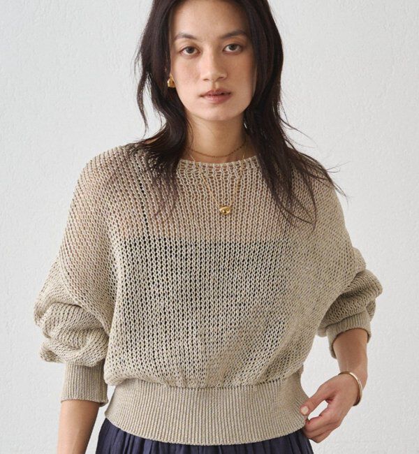  「クリスピーコットンショートニット」|ニット・セーター|