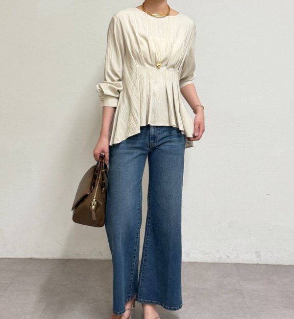  「Aラインペプラムブラウス」|シャツ・ブラウス|