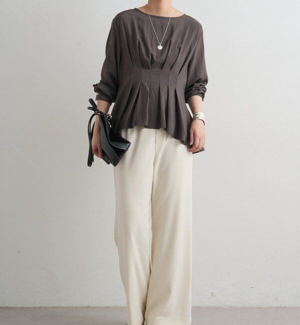  「Aラインペプラムブラウス」|シャツ・ブラウス|