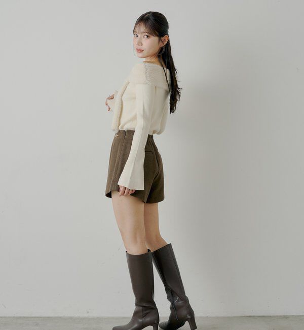  「シャギーリボンオフショルニット」|ニット・セーター|