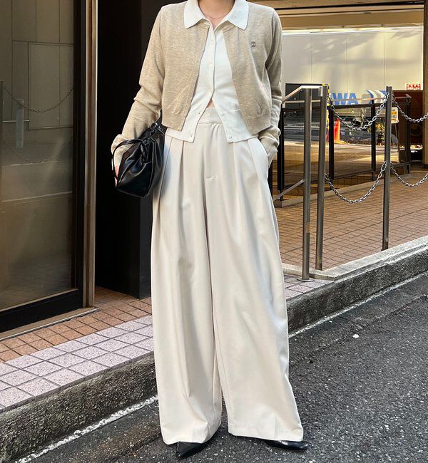  「レイヤードポロニットカーディガン」|カーディガン|