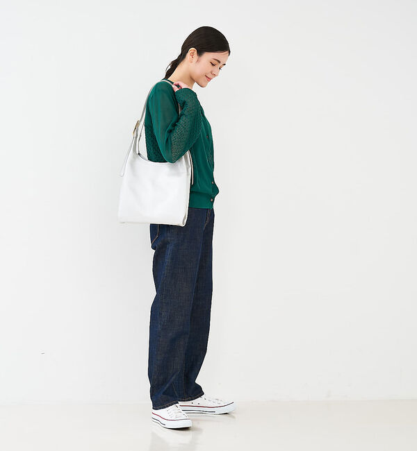 collex「【WEB限定】【BEAURE/ヴュレ】カウレザー トライアングル トートバッグ」|ショルダー・メッセンジャー|