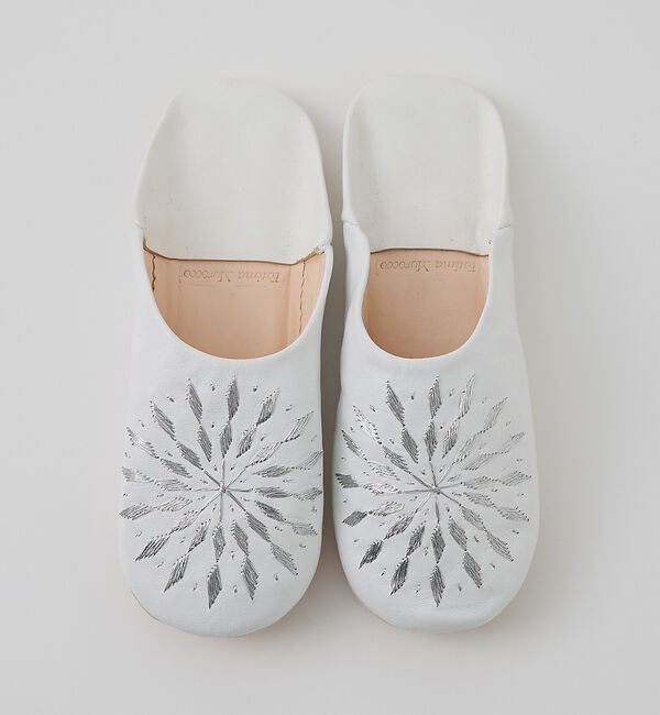 collex「【Fatima morocco】 サブラス刺繍 バブーシュ 羊革 モロッコ製 室」|本・CD・DVD|