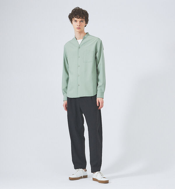 ABAHOUSE「【セットアップ対応】サイドタック ストレッチ ワイドパンツ」|チノ|