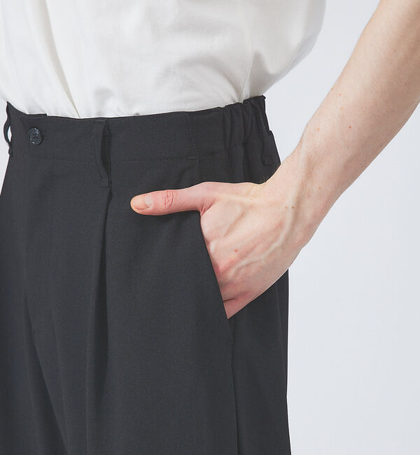 ABAHOUSE「【セットアップ対応】サイドタック ストレッチ ワイドパンツ」|チノ|