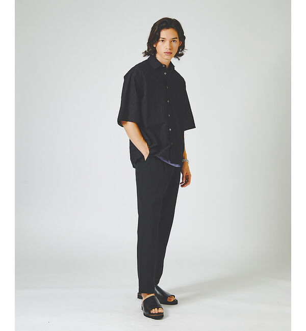 ABAHOUSE「【シアージャガード】ボックスシルエット 半袖シャツ / ハーフスリーブ シアーシ」|シャツ・ブラウス|