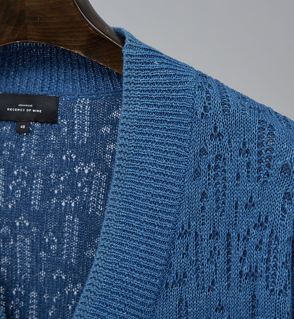 ABAHOUSE「【スカシ柄】インディゴヤーン接結カーディガン」|カーディガン|