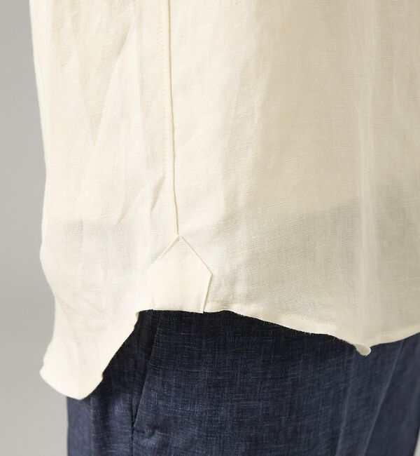 ABAHOUSE「【BIO加工】リネンブレンド レギュラーフィットシャツ【予約】」|シャツ・ブラウス|