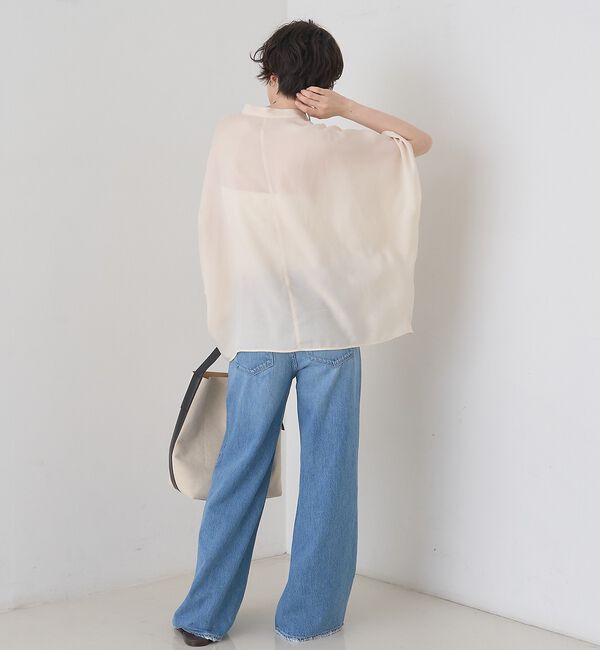 Rouge vif「【セットアップ対応】キュプラフィブリルドレープスキッパーブラウス【予約】」|シャツ・ブラウス|