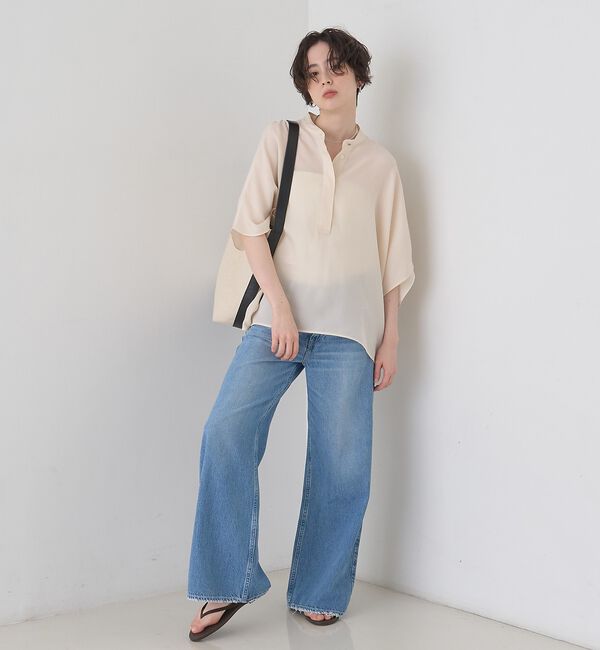 Rouge vif「【セットアップ対応】キュプラフィブリルドレープスキッパーブラウス【予約】」|シャツ・ブラウス|