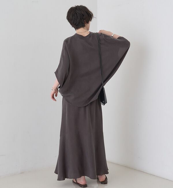 Rouge vif「【セットアップ対応】キュプラフィブリルドレープスキッパーブラウス【予約】」|シャツ・ブラウス|