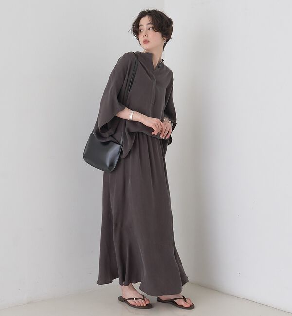 Rouge vif「【セットアップ対応】キュプラフィブリルドレープスキッパーブラウス【予約】」|シャツ・ブラウス|