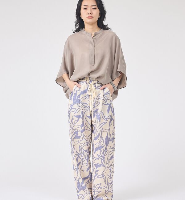 Rouge vif「【セットアップ対応】キュプラフィブリルドレープスキッパーブラウス【予約】」|シャツ・ブラウス|