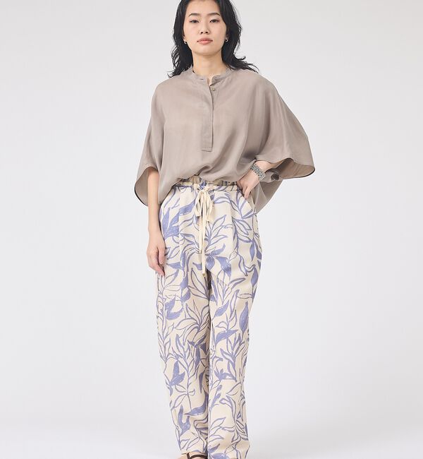 Rouge vif「【セットアップ対応】キュプラフィブリルドレープスキッパーブラウス【予約】」|シャツ・ブラウス|