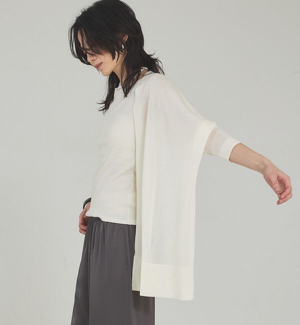 qualite「【接触冷感】シアーオーバーカーディガン」|カーディガン|