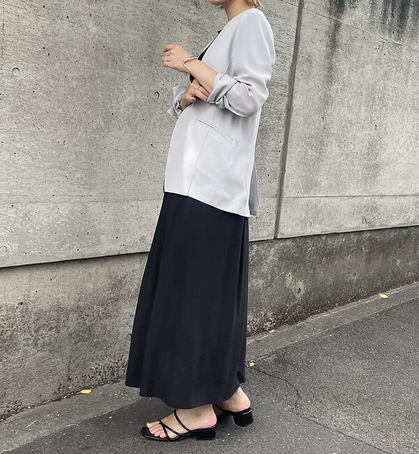 abahouse mavie「ノーカラーライトジャケット」|ノーカラージャケット|