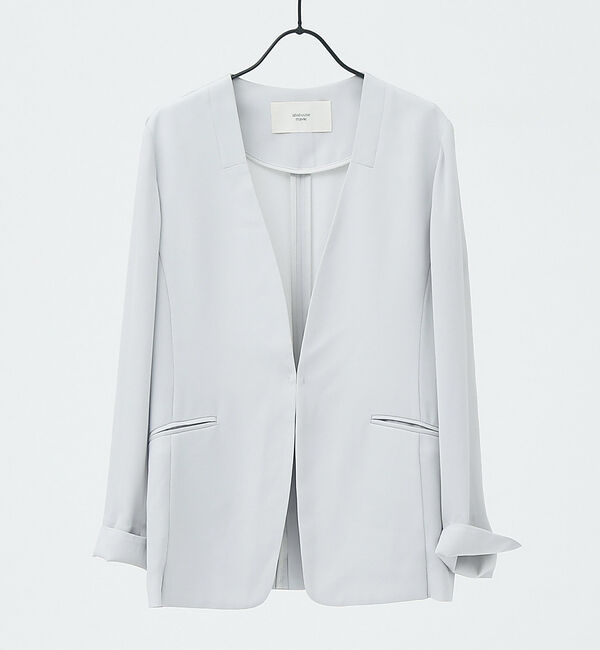 abahouse mavie「ノーカラーライトジャケット」|ノーカラージャケット|