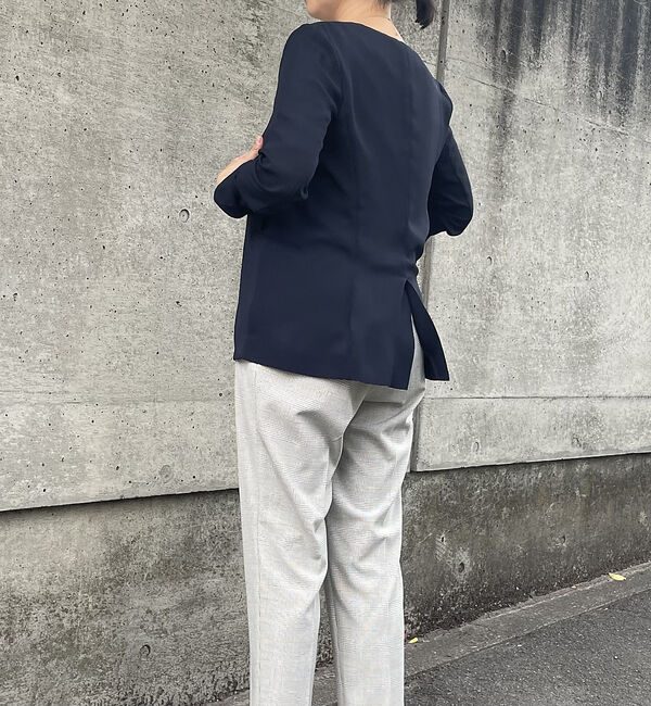 abahouse mavie「ノーカラーライトジャケット」|ノーカラージャケット|