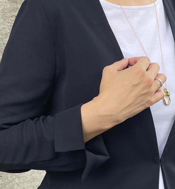 abahouse mavie「ノーカラーライトジャケット」|ノーカラージャケット|