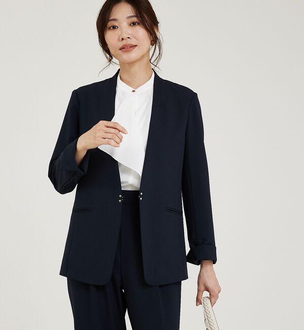 abahouse mavie「【WEB Domani掲載】【エニデイカセット】ノーカラージャケット」|ノーカラージャケット|