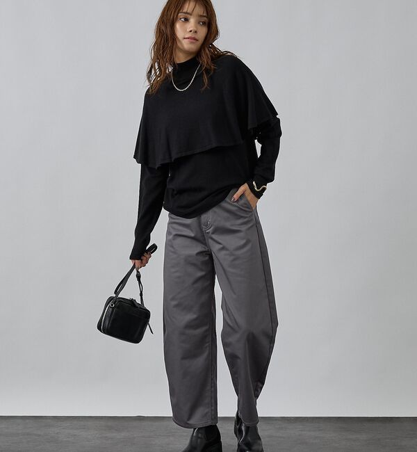 abahouse mavie「ハイネックケーププルオーバー」|ニット・セーター|