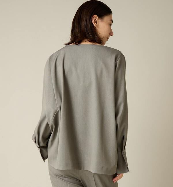 Liesse「パール釦ワイドブラウス（セットアップ対応）」|シャツ・ブラウス|