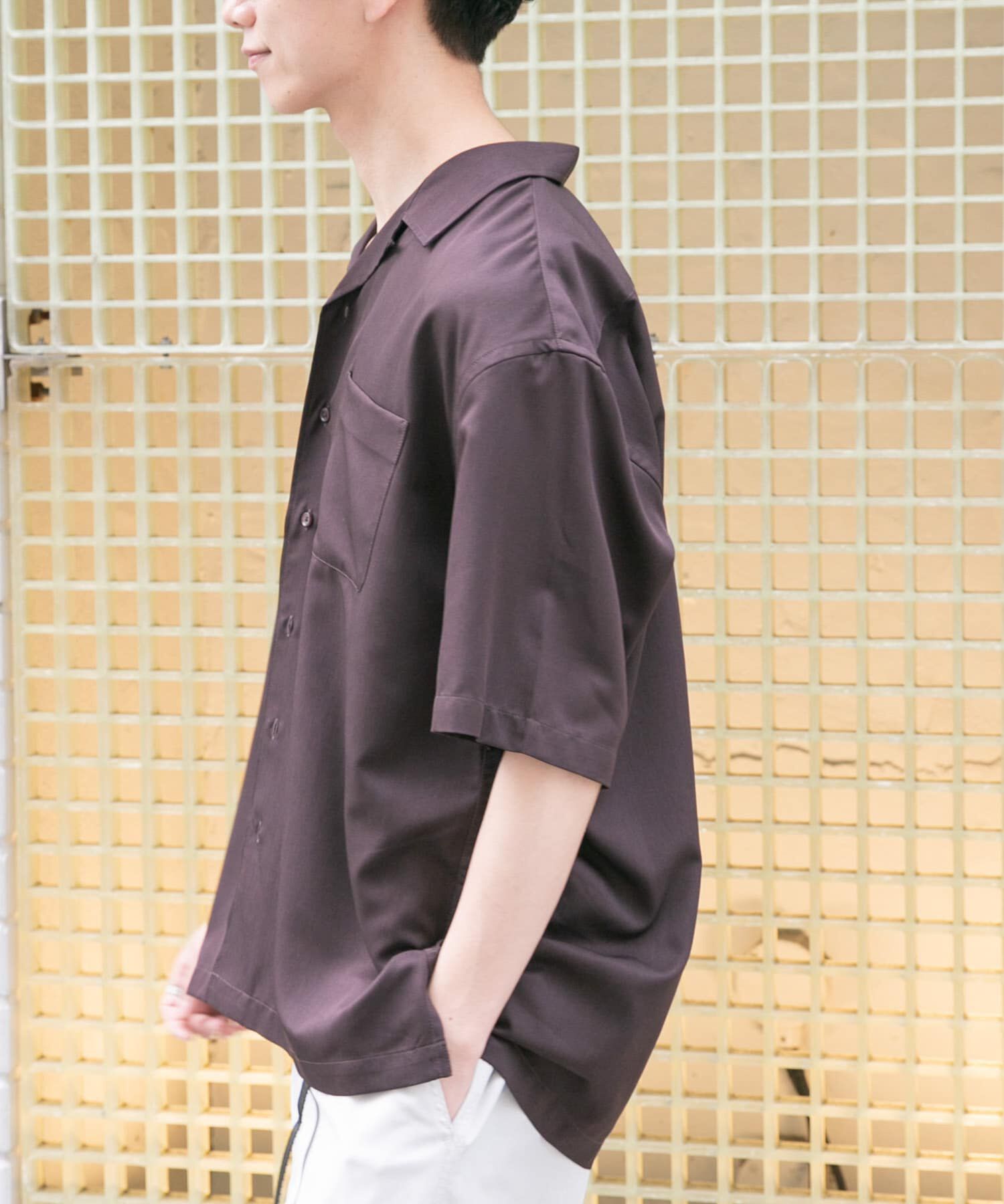 URBAN RESEARCH DOORS「FORK&SPOON　COOL FIBERオープンカラーシャツ」|シャツ・ブラウス|