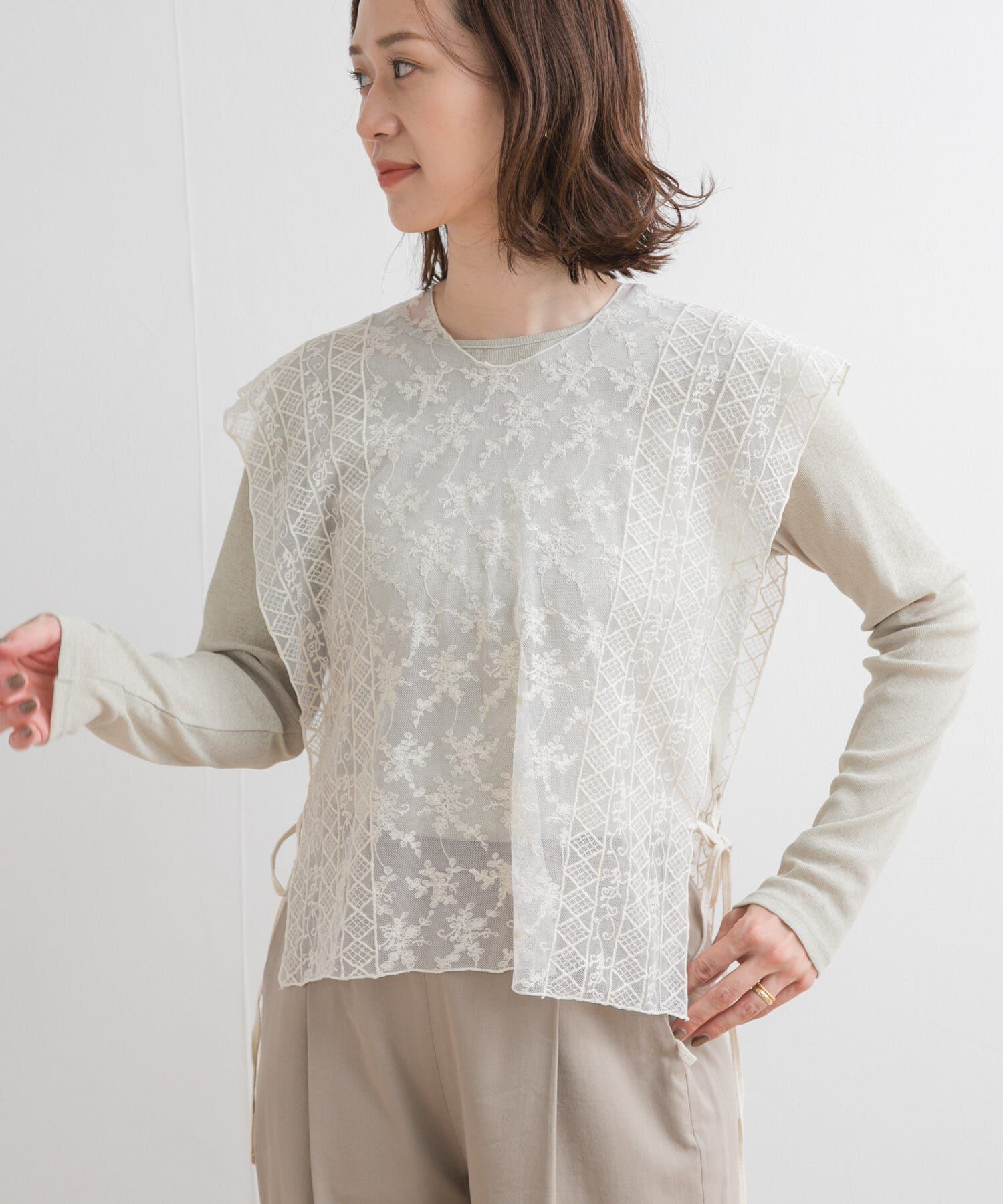 URBAN RESEARCH DOORS「2WAYレースカバー」|ストール|