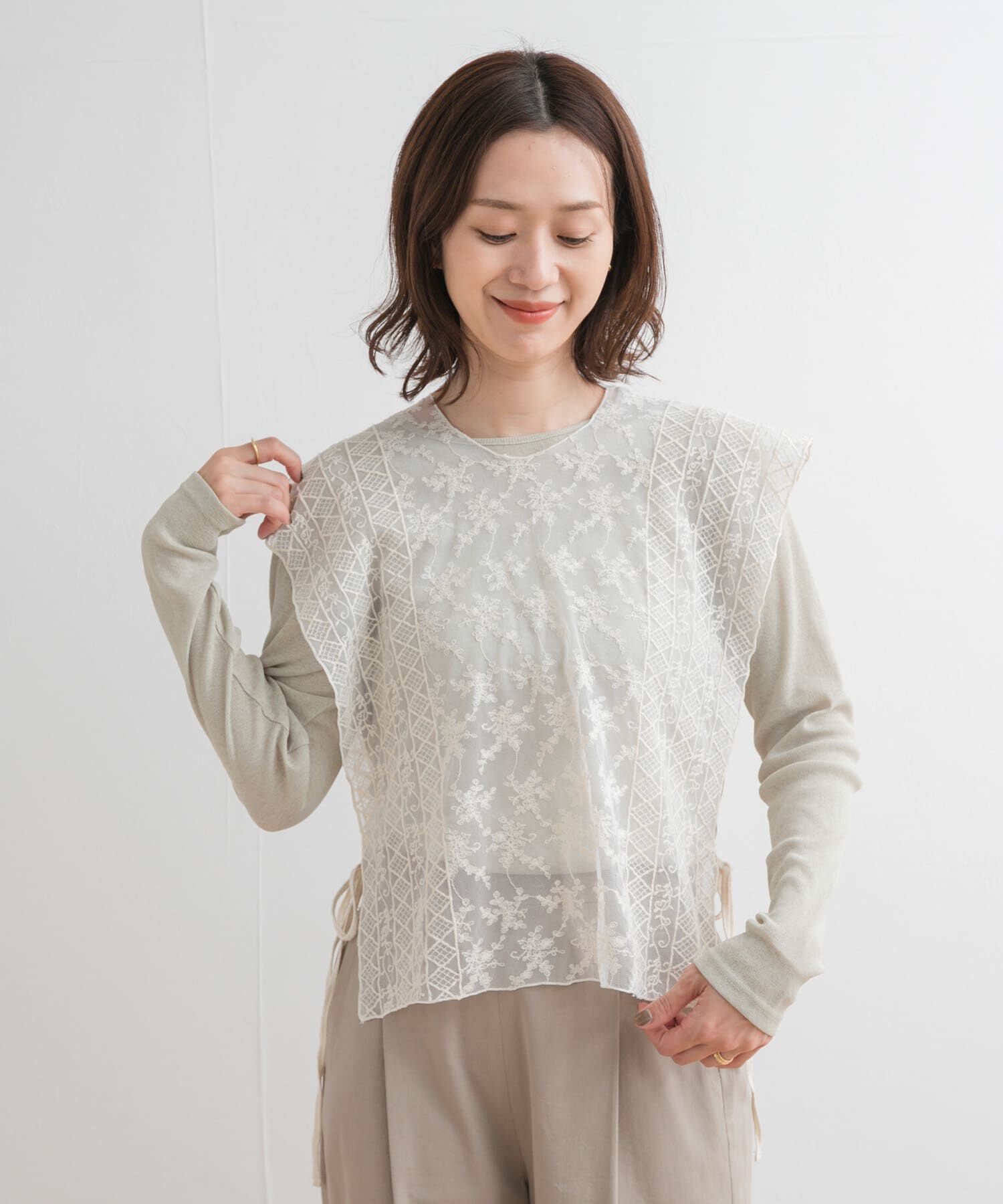 URBAN RESEARCH DOORS「2WAYレースカバー」|ストール|