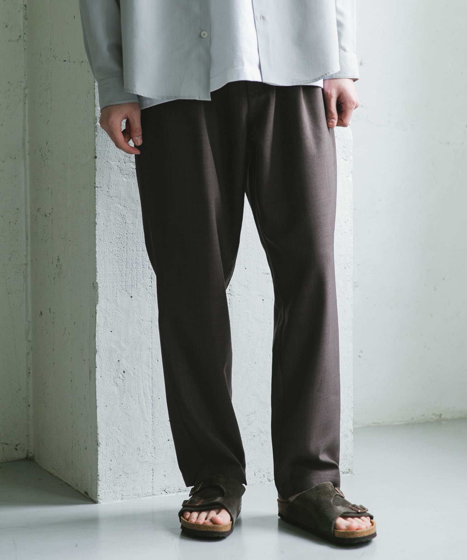 URBAN RESEARCH DOORS「『イージーケア/速乾』リネンライクイージートラウザー」|その他|ライトブラウン