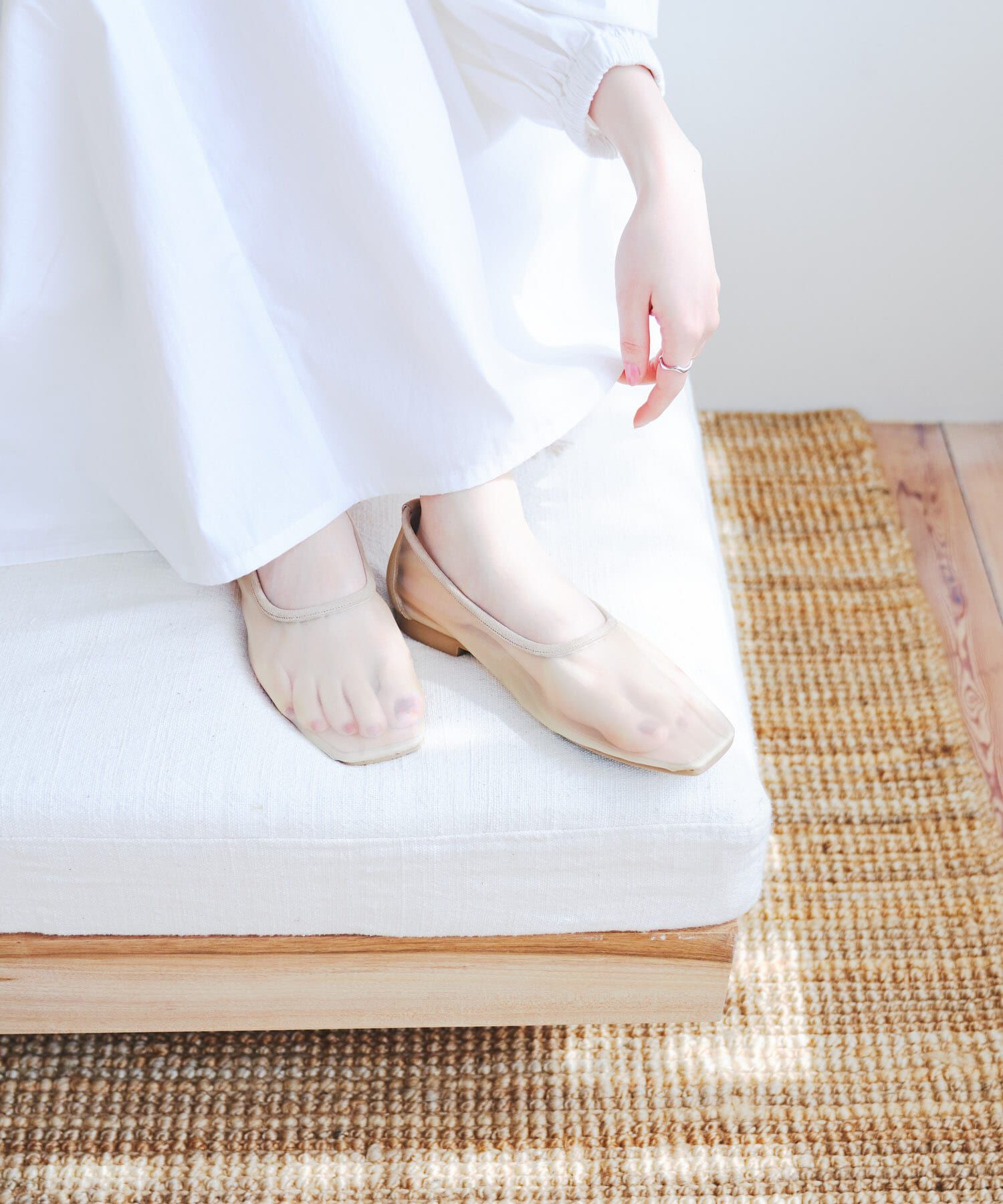 RODE SKO「『MADE IN JAPAN』シアーフラットシューズ」|バレエシューズ|