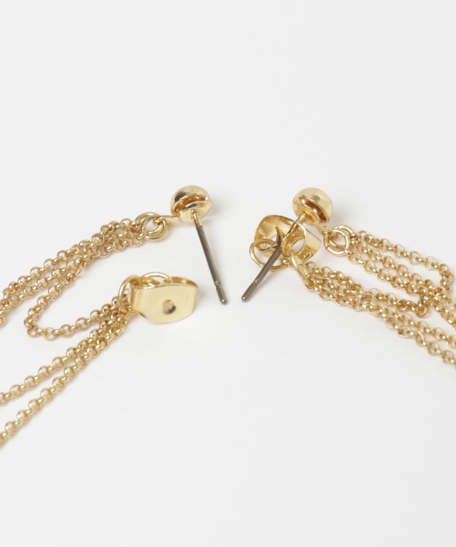 SMELLY「ドロップパールチェーンループピアス」|ピアス|