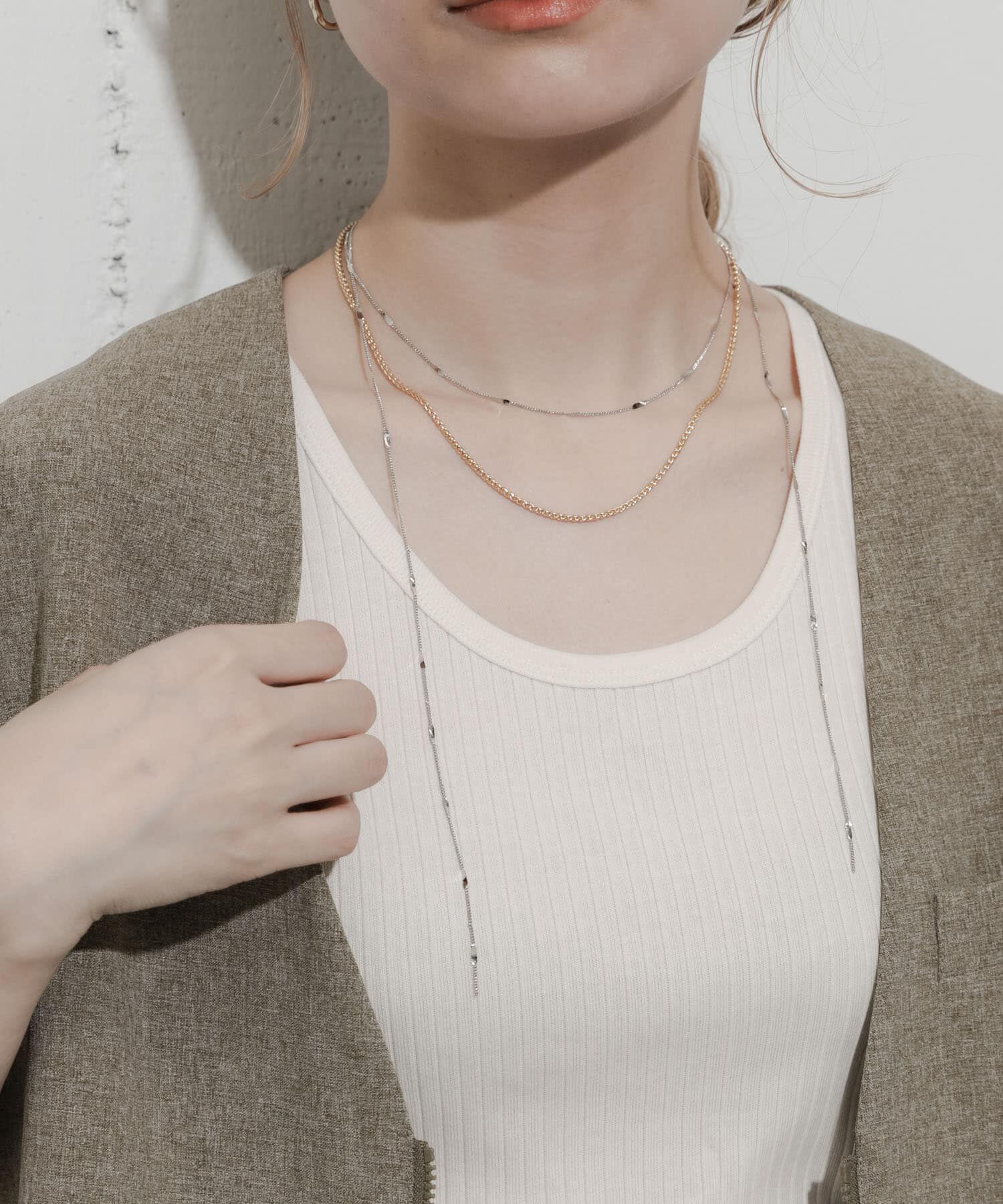 SMELLY「コンビメッキ2セットネックレス」|ネックレス|