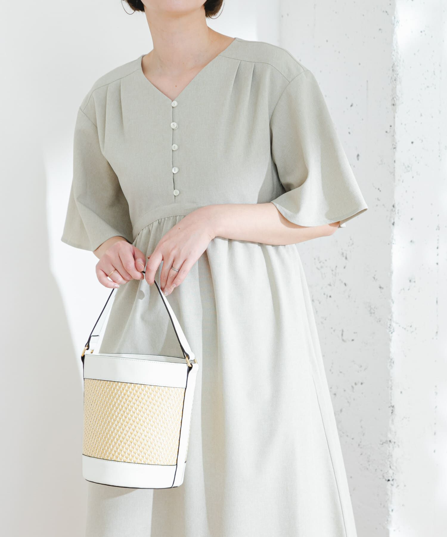 URBAN RESEARCH ROSSO「『UR TECH DRYLUXE』F by ROSSO　ウエストマークワンピース」|ワンピース|