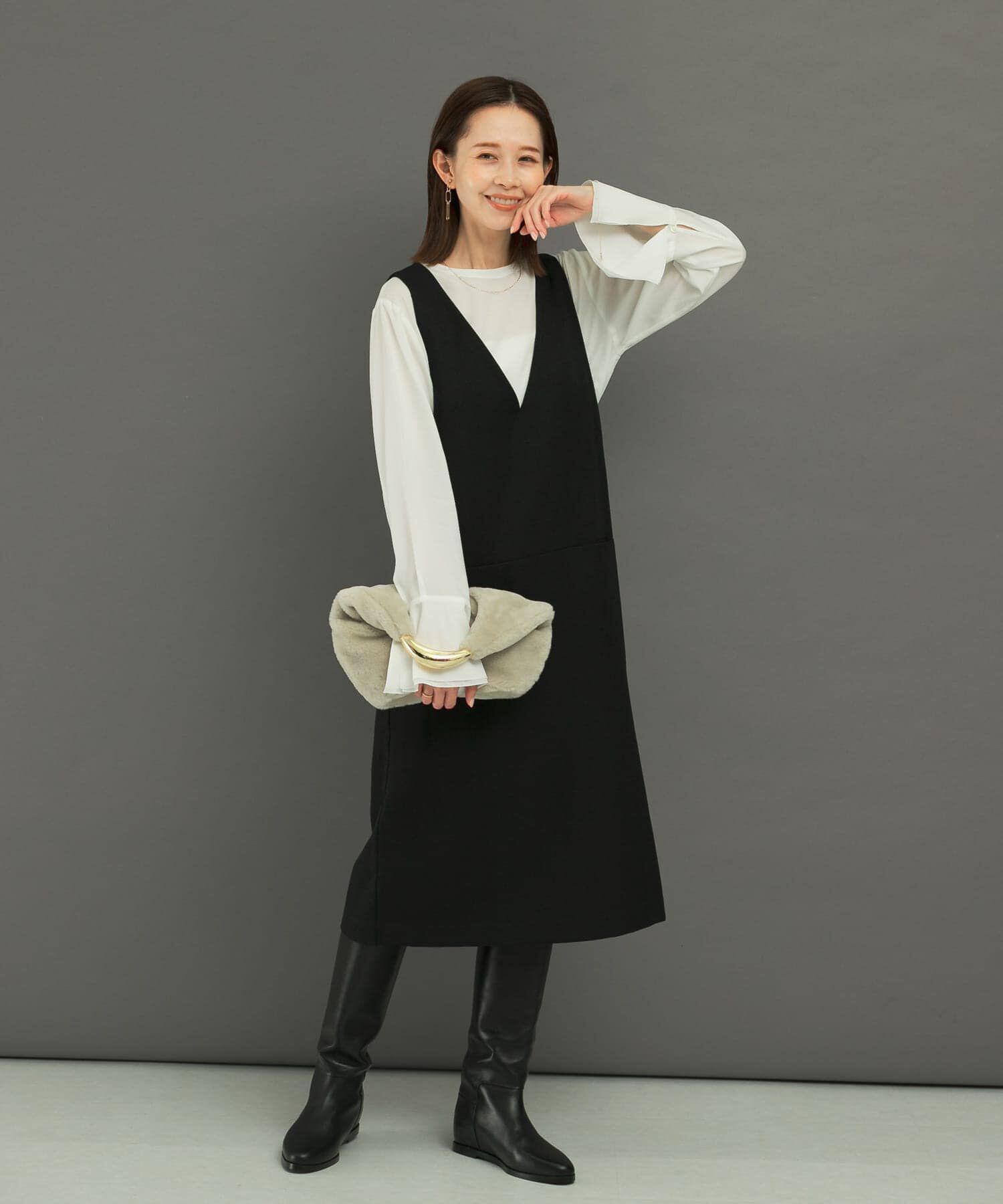 URBAN RESEARCH ROSSO「『UR TECH』ジャンパーワンピース」|ワンピース|