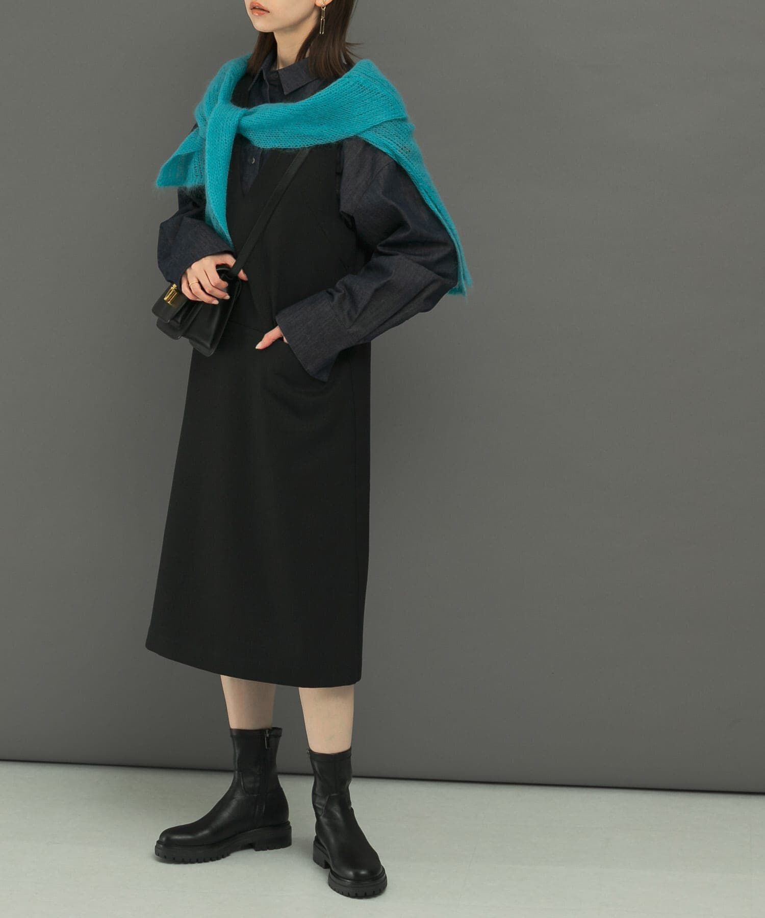 URBAN RESEARCH ROSSO「『UR TECH』ジャンパーワンピース」|ワンピース|