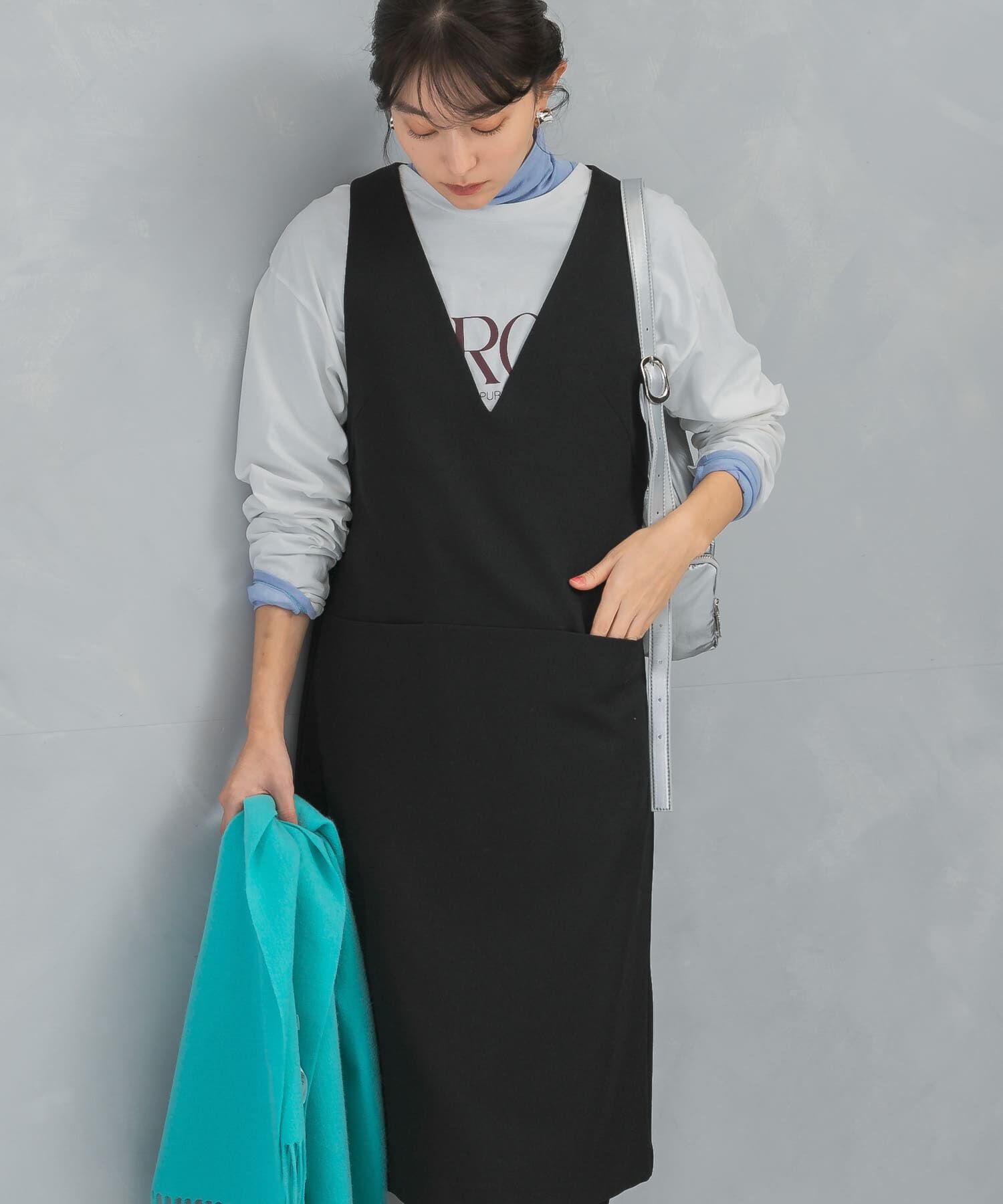 URBAN RESEARCH ROSSO「『UR TECH』ジャンパーワンピース」|ワンピース|