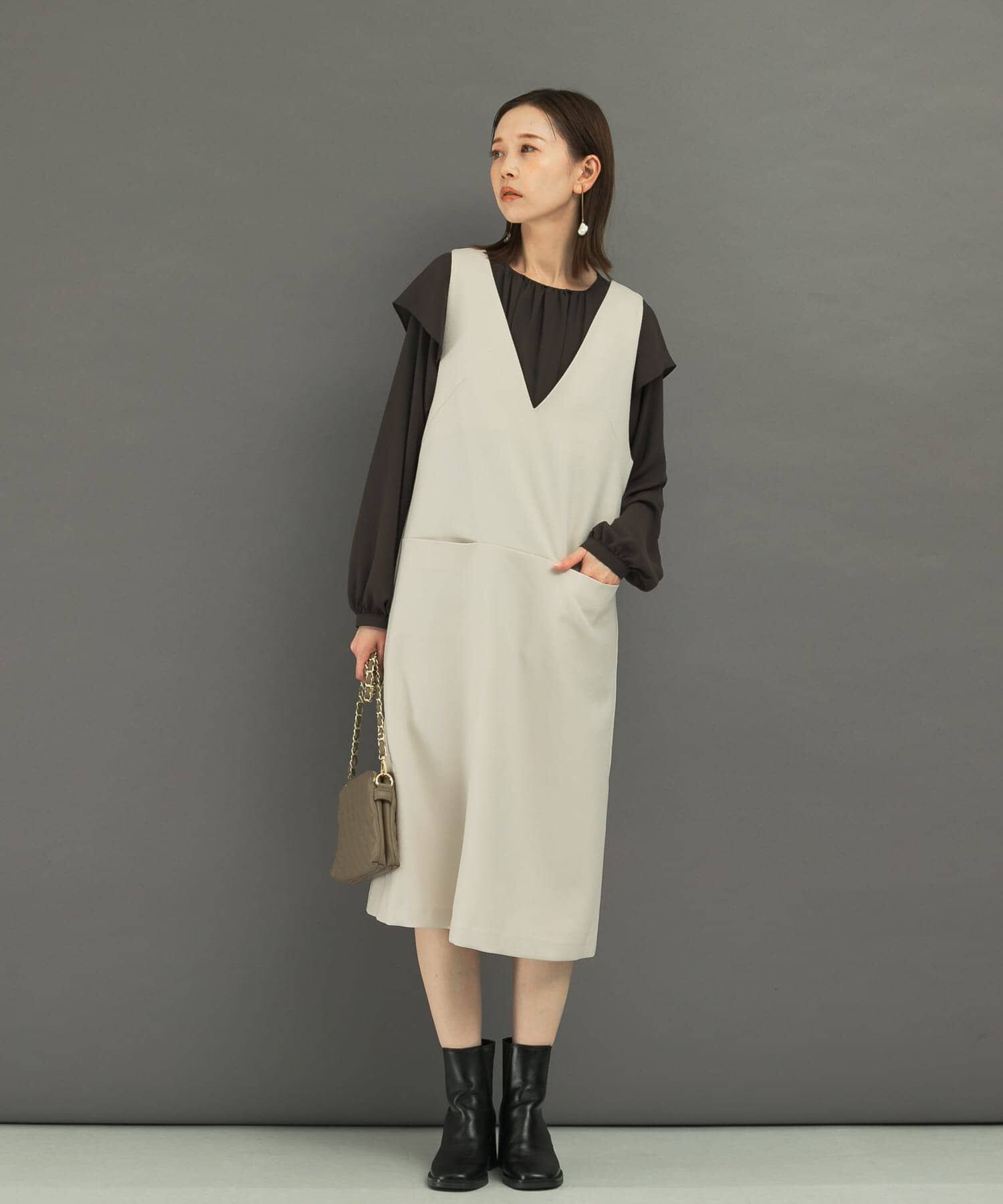 URBAN RESEARCH ROSSO「『UR TECH』ジャンパーワンピース」|ワンピース|