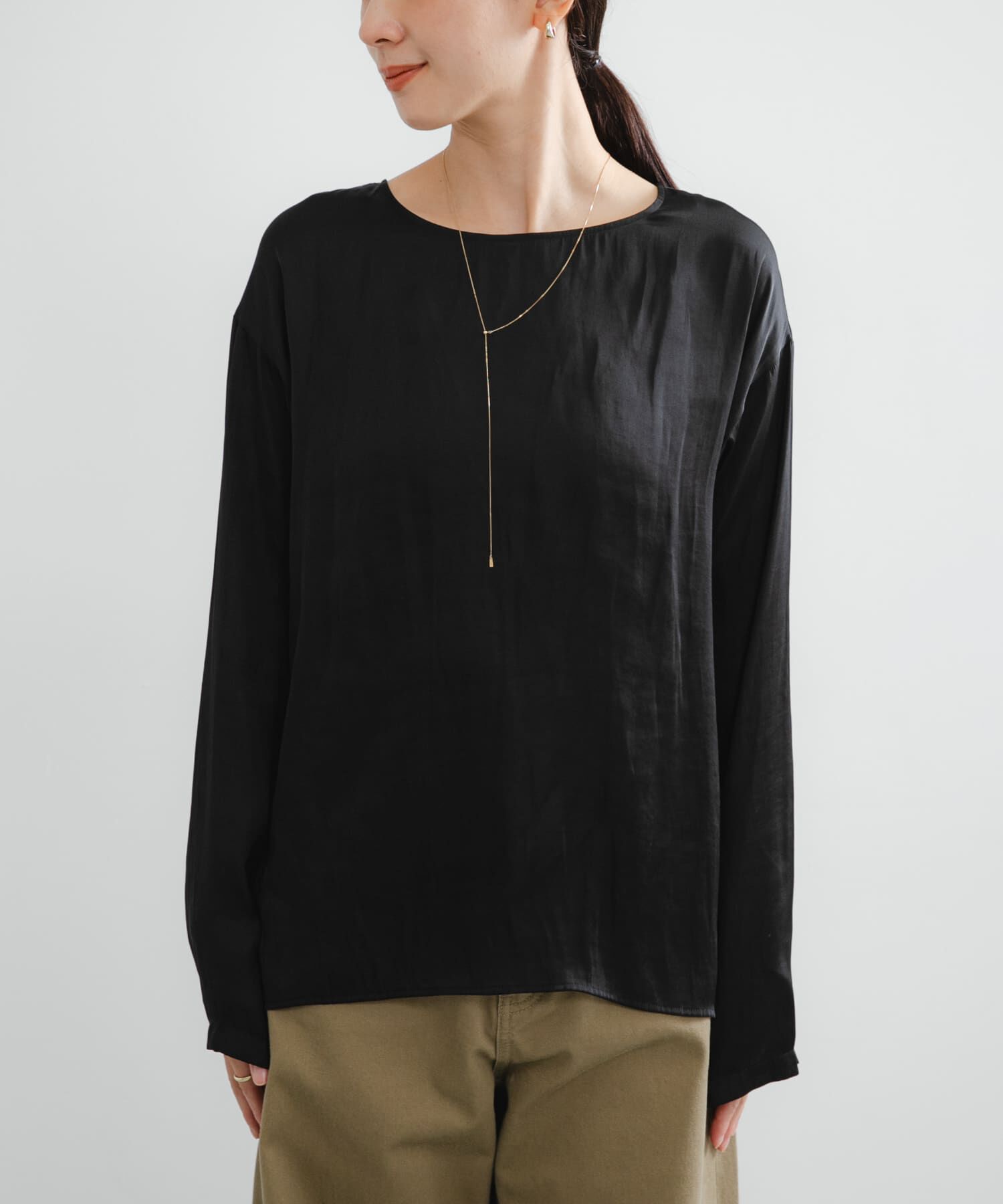 URBAN RESEARCH「ヴィンテージサテンTシャツブラウス」|シャツ・ブラウス|
