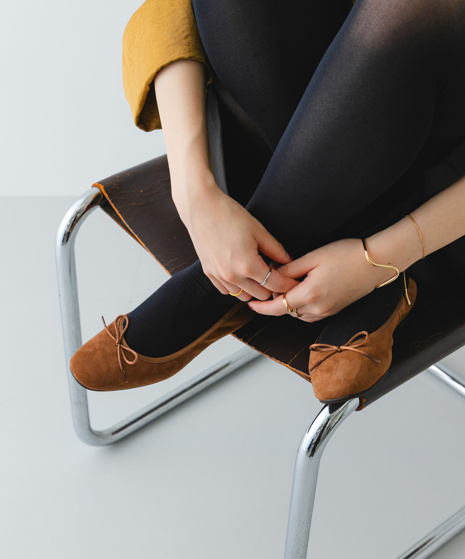 RODE SKO「『リアルレザー』シープスキンバレエシューズ」|バレエシューズ|