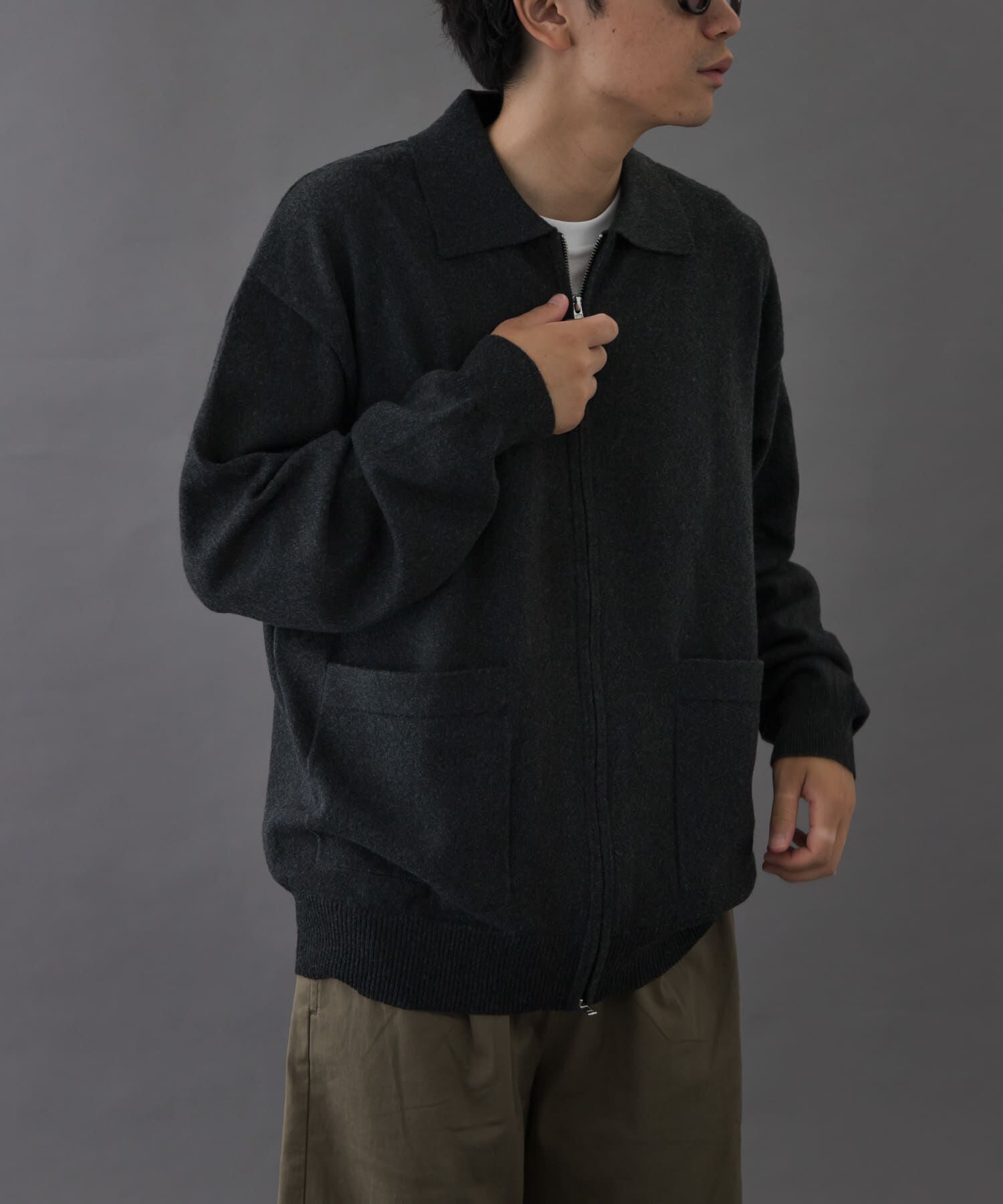 URBAN RESEARCH DOORS「FORK&SPOON　PROVORONEジップカーディガン」|カーディガン|
