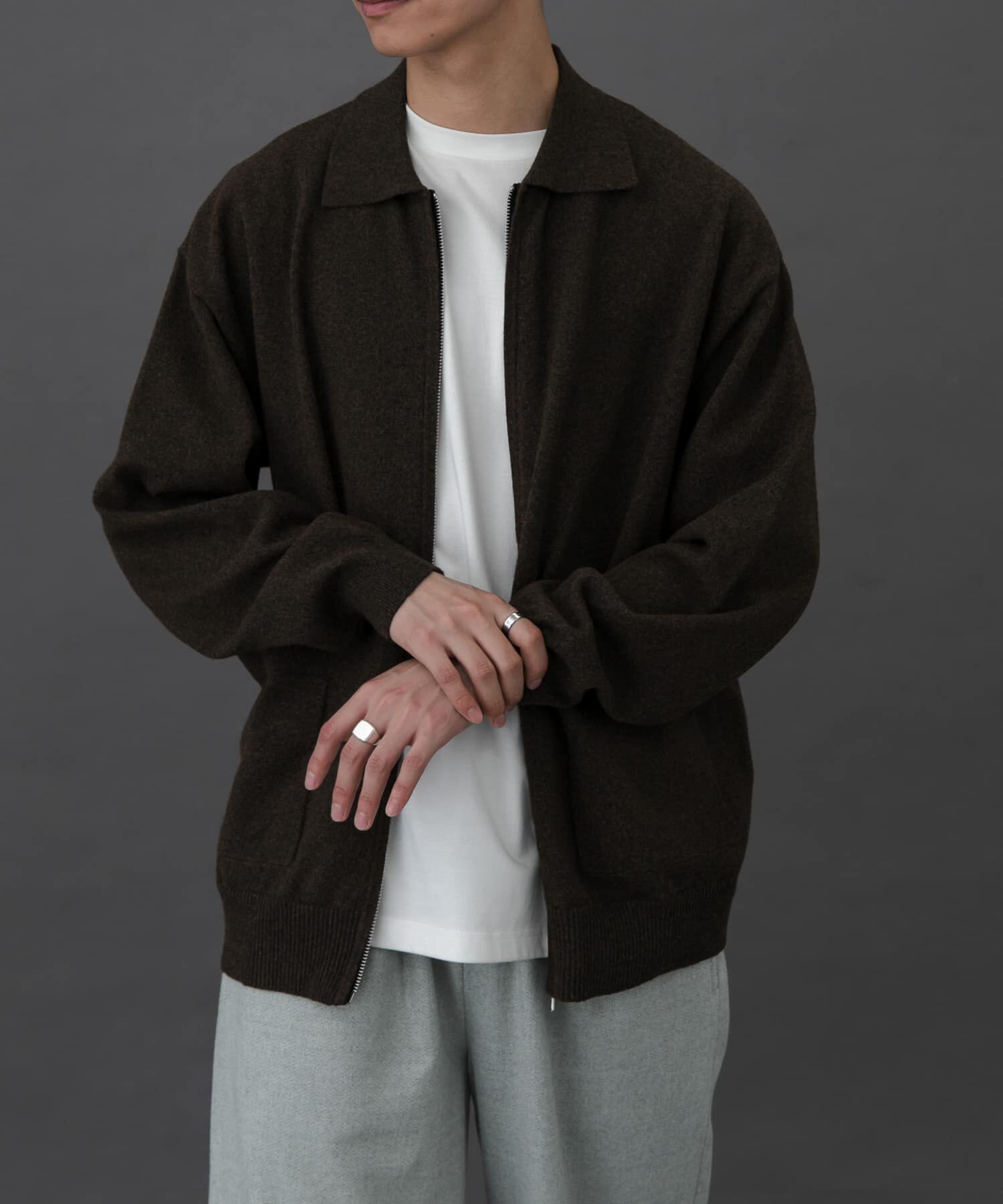 URBAN RESEARCH DOORS「FORK&SPOON　PROVORONEジップカーディガン」|カーディガン|