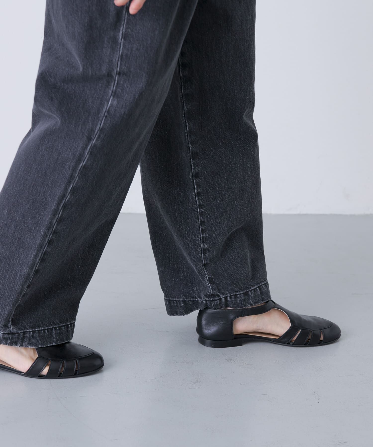 かぐれ「フェードデニムイージーパンツ」|デニム|