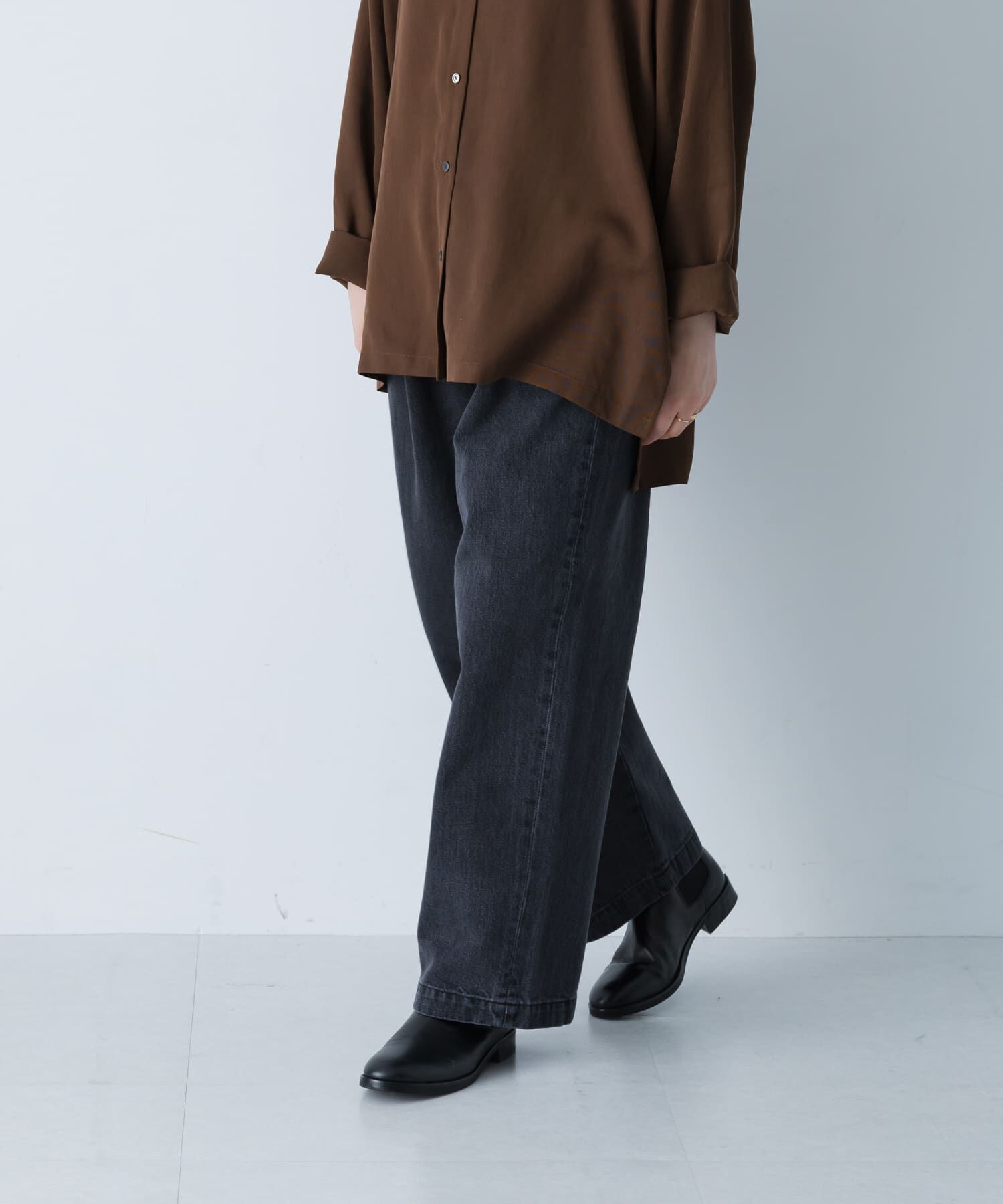 かぐれ「フェードデニムイージーパンツ」|デニム|