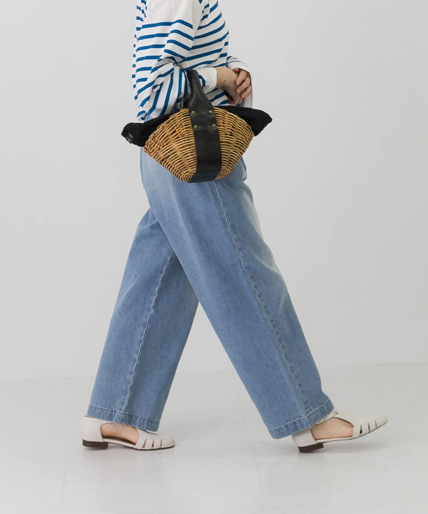 かぐれ「フェードデニムイージーパンツ」|デニム|