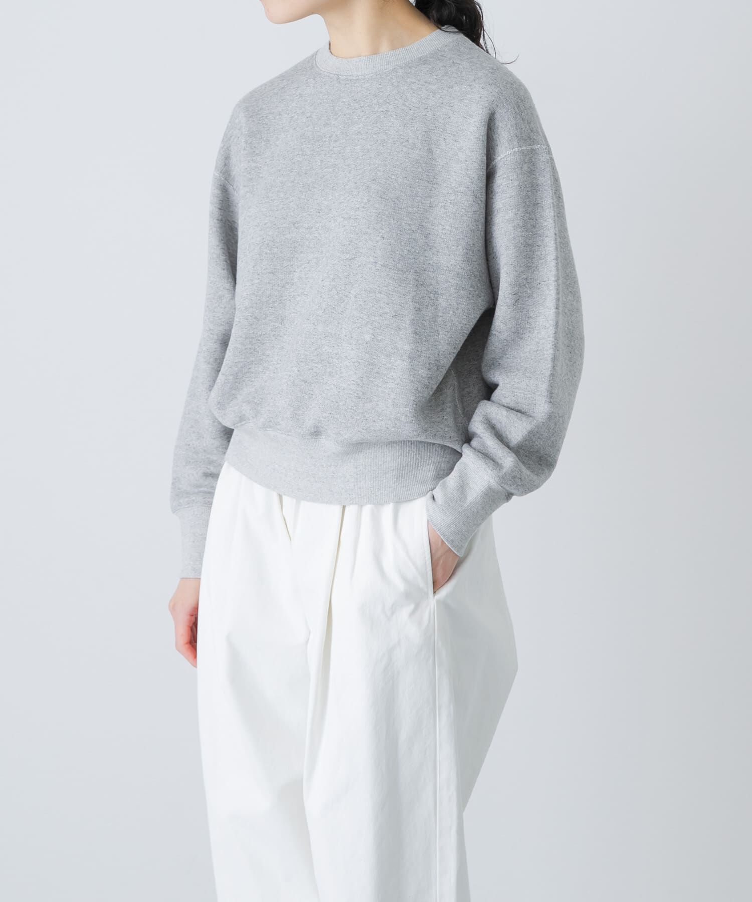 かぐれ「『2サイズ展開』コットンリヨセルスウェットプルオーバー」|スウェット・ジャージ|グレー