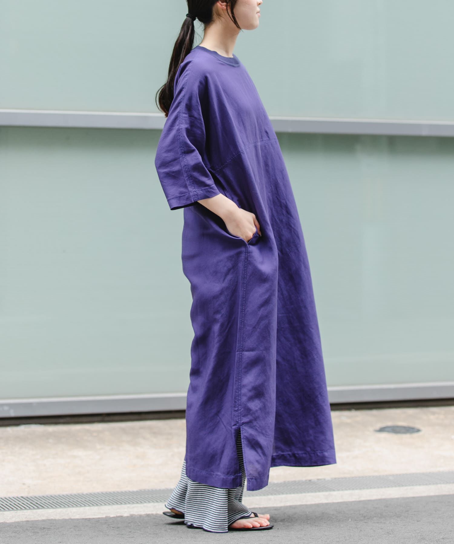 URBAN RESEARCH DOORS「『一部WEB限定カラー』FORK&SPOON　リネン混プルオーバーワンピース」|ワンピース|